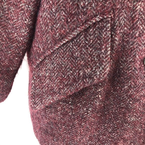 Isabel Marant Étole Alpaca Mohair Burgundy Coat - Picture 9 of 11